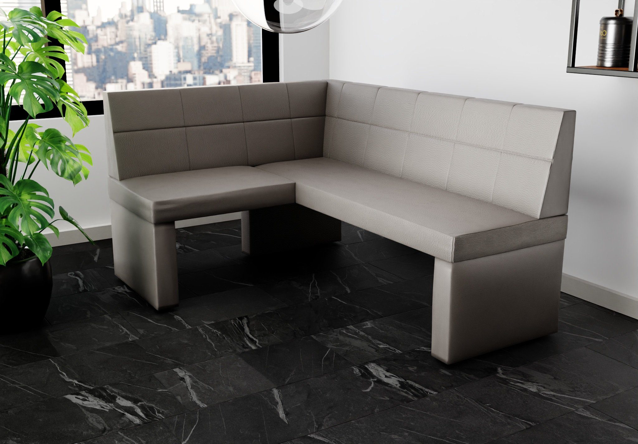 Fun Möbel Eckbank Eckbank Küchenbank Bank „BLAKE“ Größe 168 x128cm