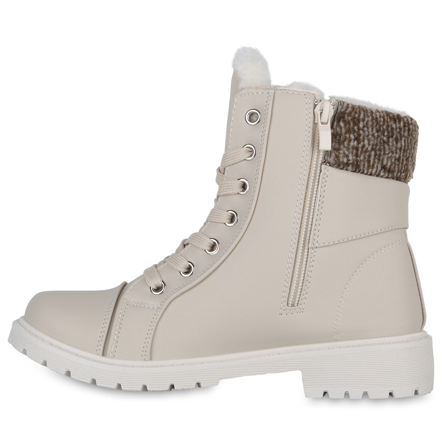 VAN HILL 840853 Stiefelette Damen Warm Gefütterte Worker Boots Bequeme Prof günstig online kaufen