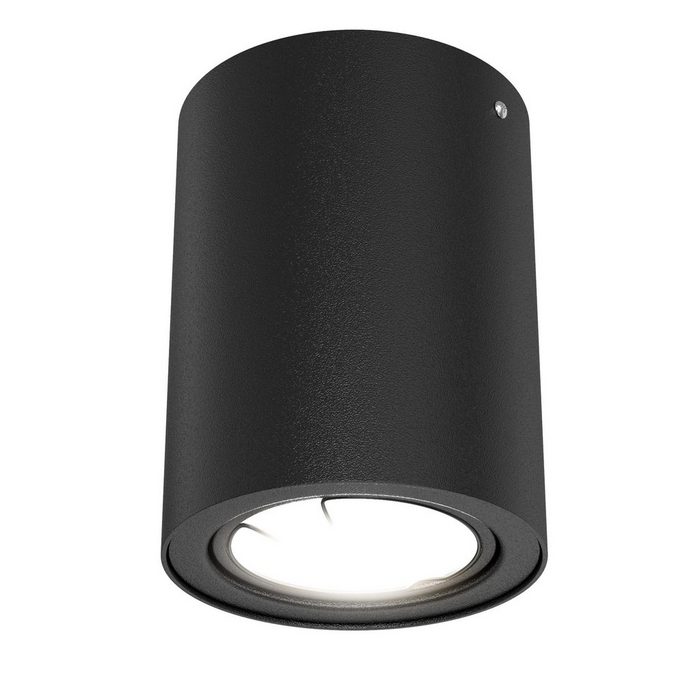 Briloner Leuchten Aufbauleuchte 7119-015 schwenkbar LED wechselbar Warmweiß Reflektor schwenkbar schwarz GU10 Warmweiß 3000K 5W - 400 lm Ø 8 x 10 5 cm