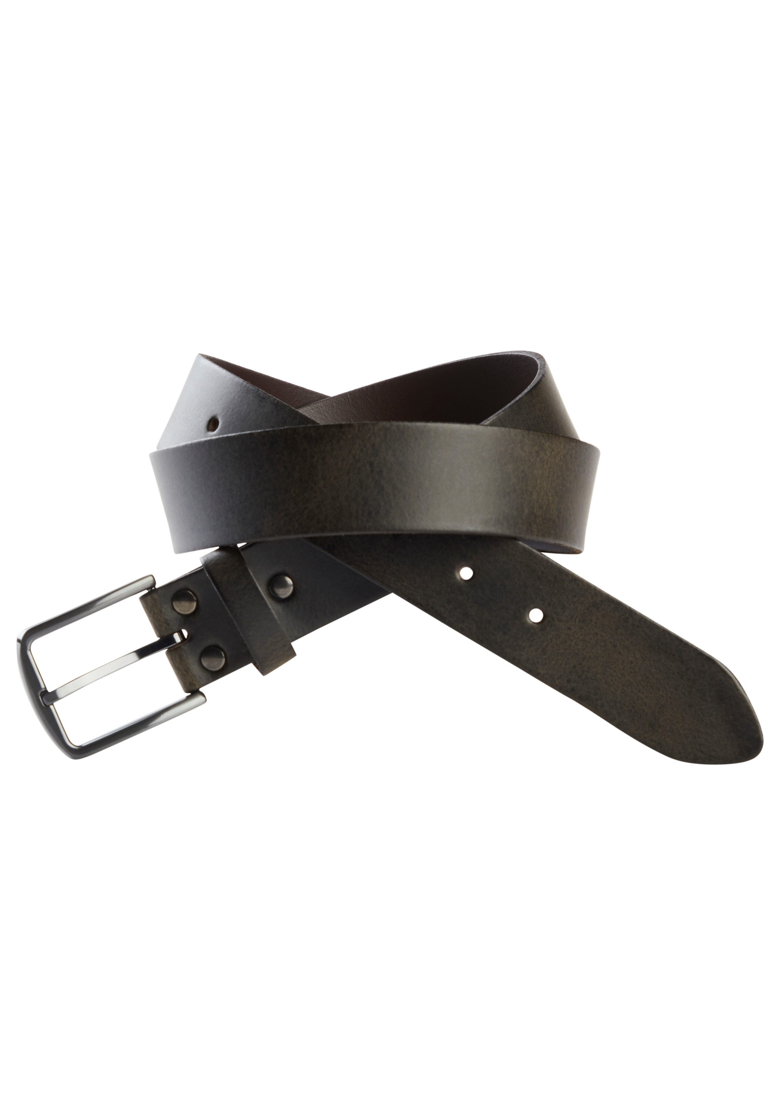 Man's World Ledergürtel im klassischen Design mit edel schimmernder Schnall günstig online kaufen