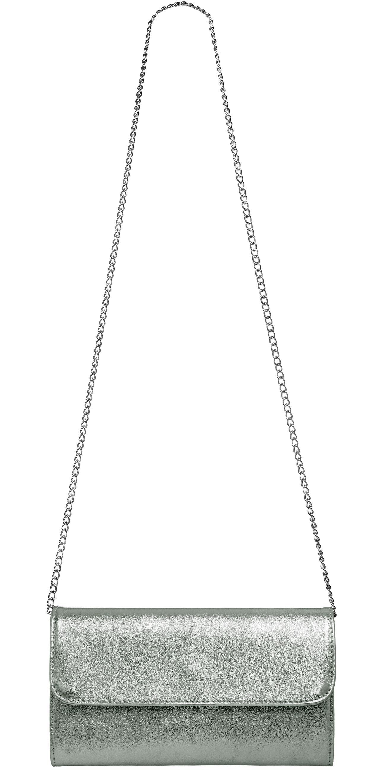 Caspar Clutch Abendtasche Metallic Leder Damen Tasche - PREMIUM LINE - Modell No.779, leicht, elegant & langlebig- 100% Echtleder - Handmade in Italy