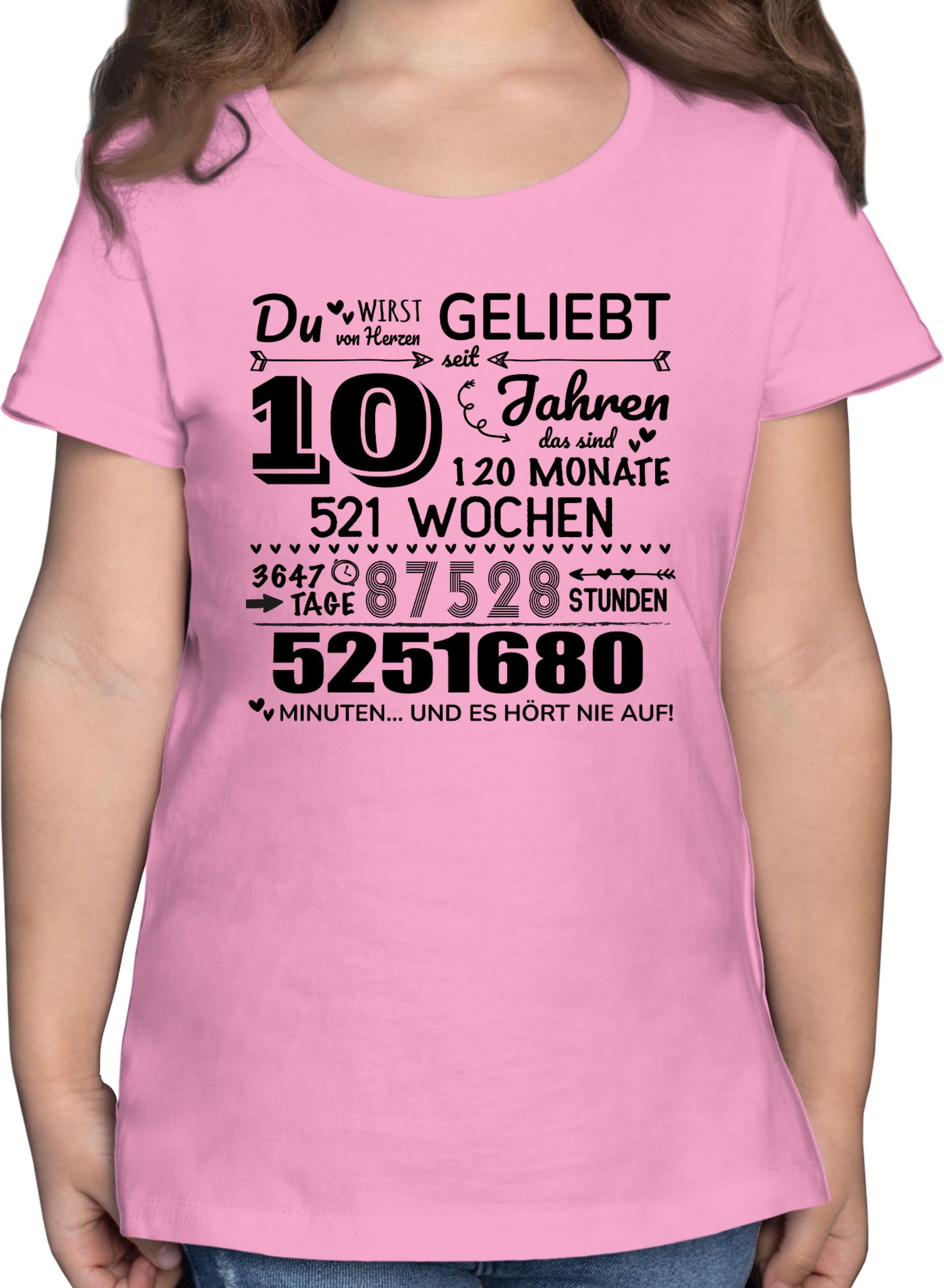 Shirtracer Kinder T-Shirt „Zehnter Mädchen Princess 2015“ – Für Den 10. Geburtstag, Aus Baumwolle