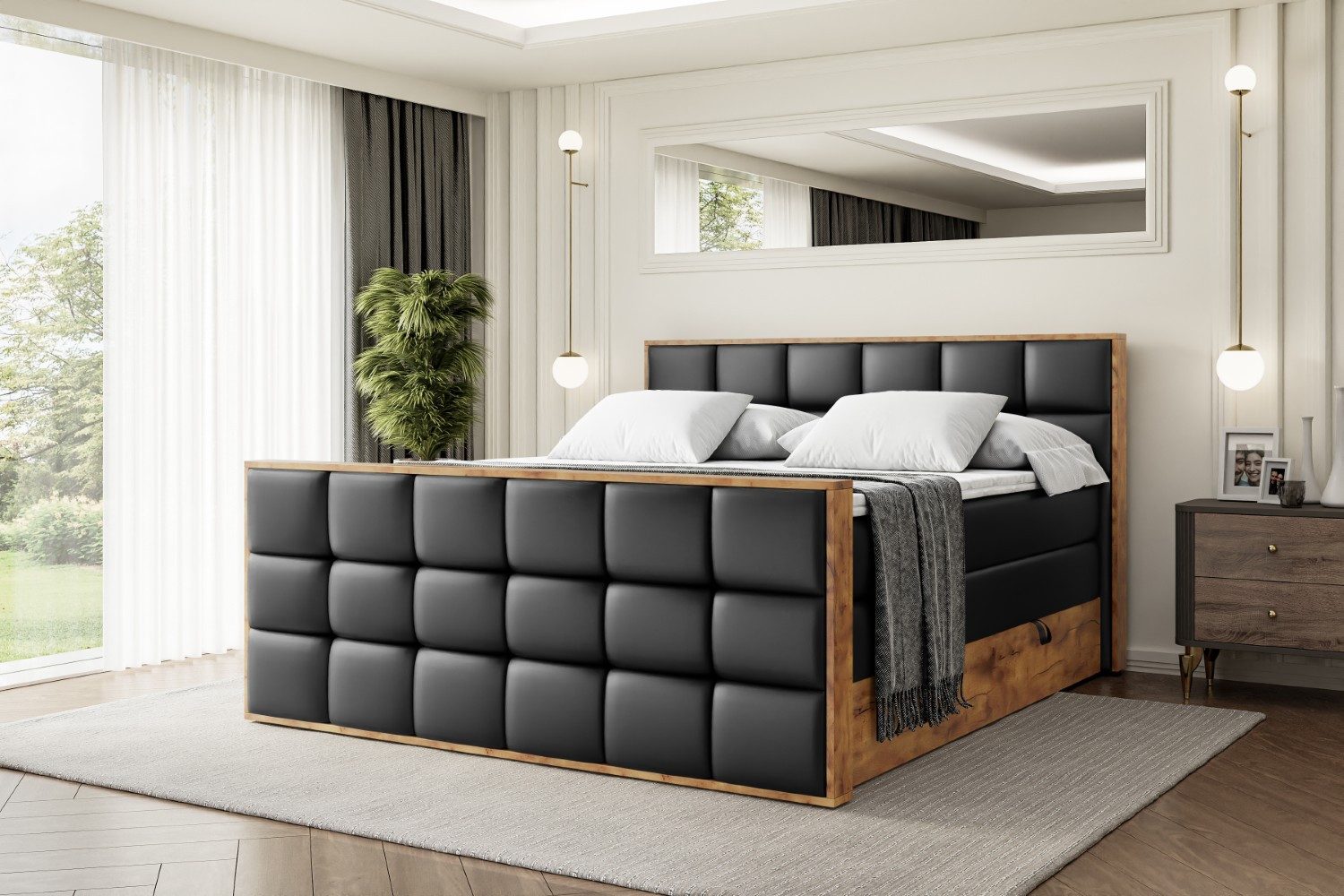 ALTDECOR Boxspringbett LOLLI2-Z KING (Multipocket-Matratze H4, H3 Matratze günstig online kaufen