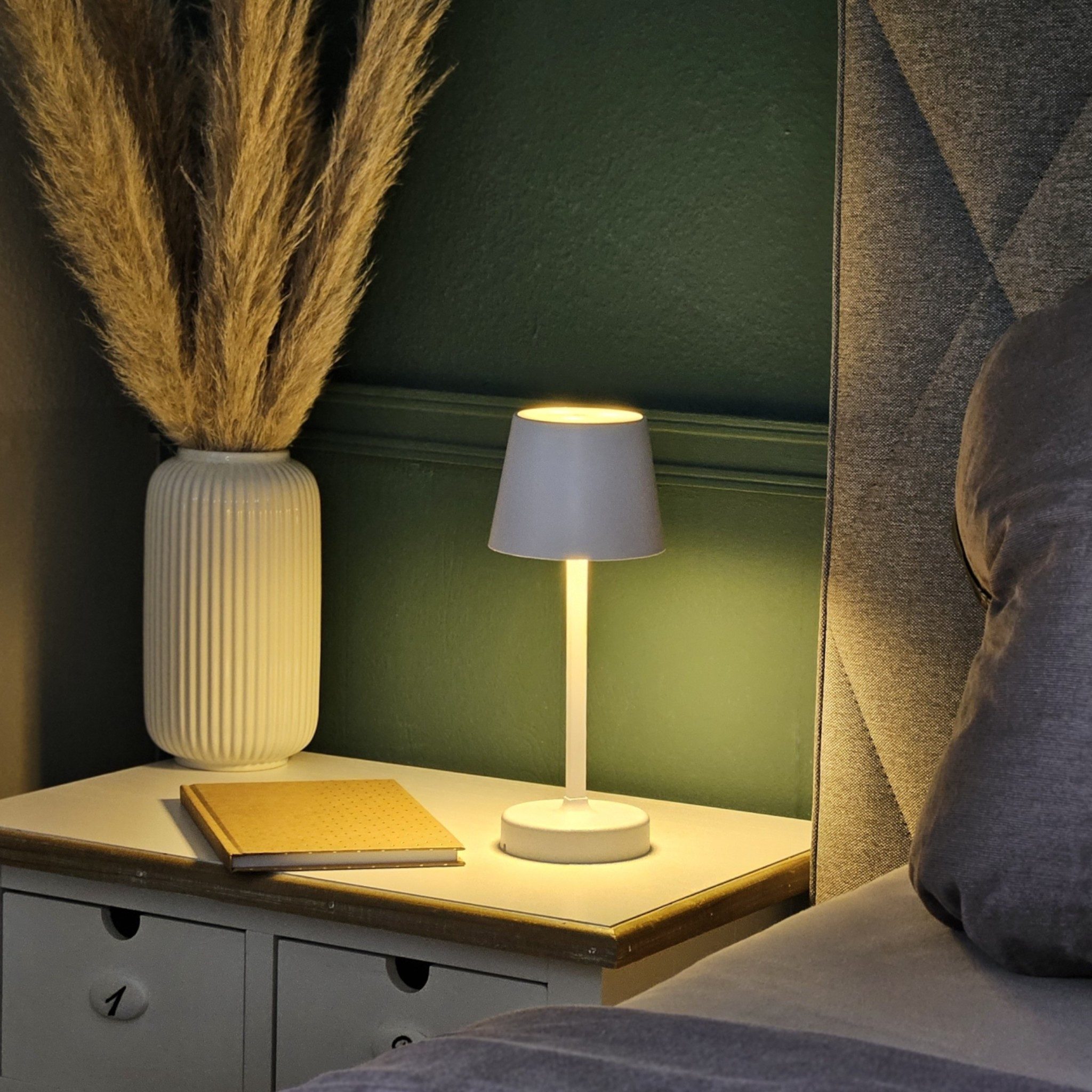 Meinposten LED Tischleuchte Lampe Leuchte LED weiß schwarz Batterie Leselam günstig online kaufen