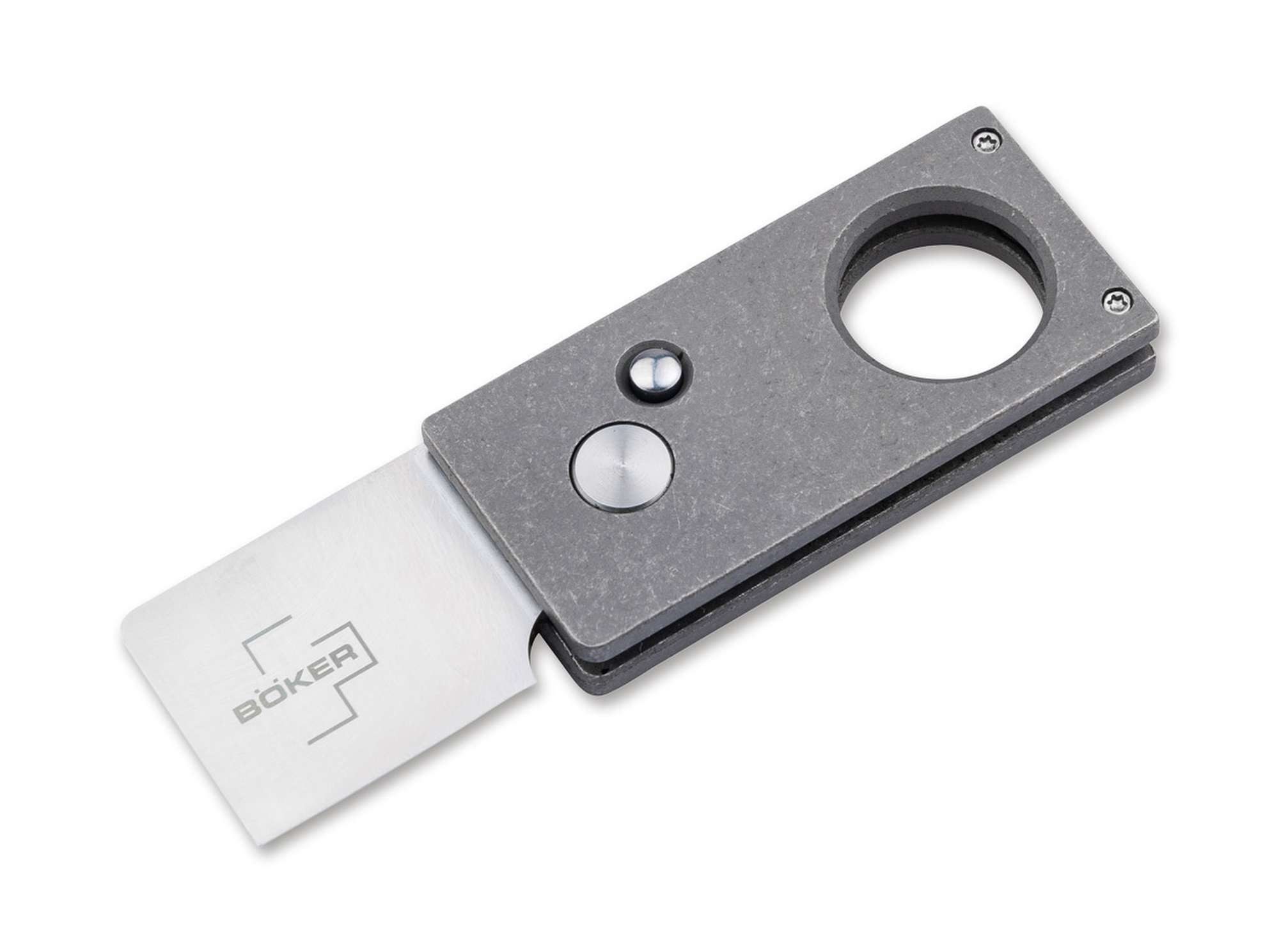 Böker Plus Taschenmesser Böker Plus Cigar Cutter, (Elegantes Gentleman-Messer für Zigarrenliebhaber), kompakter Zigarrenschneider und Taschenmesser in einem