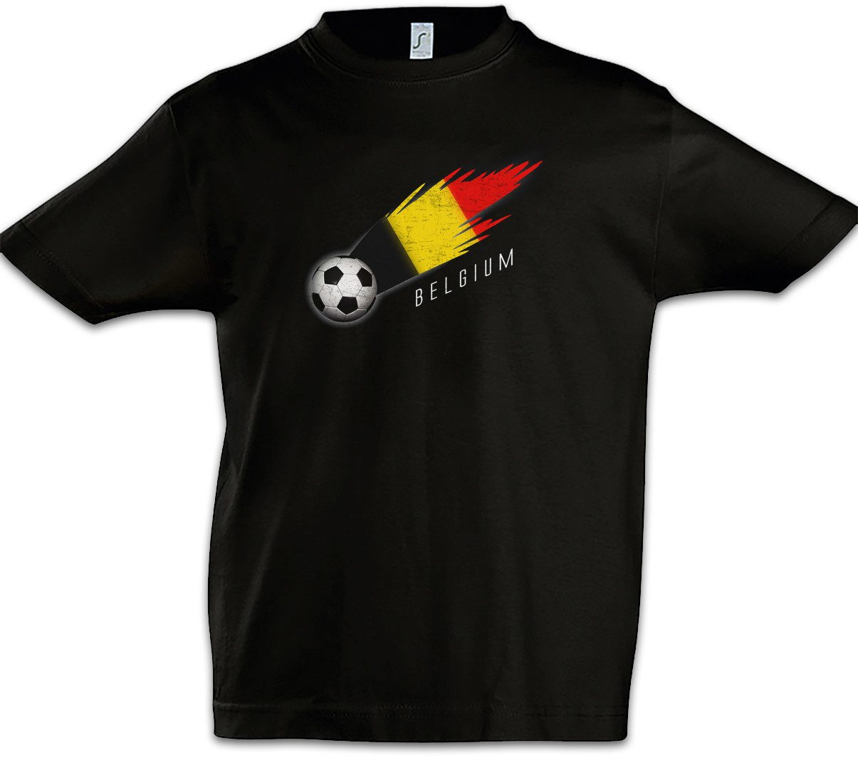 Print-Shirt Belgium Football Comet I Kinder T-Shirt Belgien Belgisch Belgische