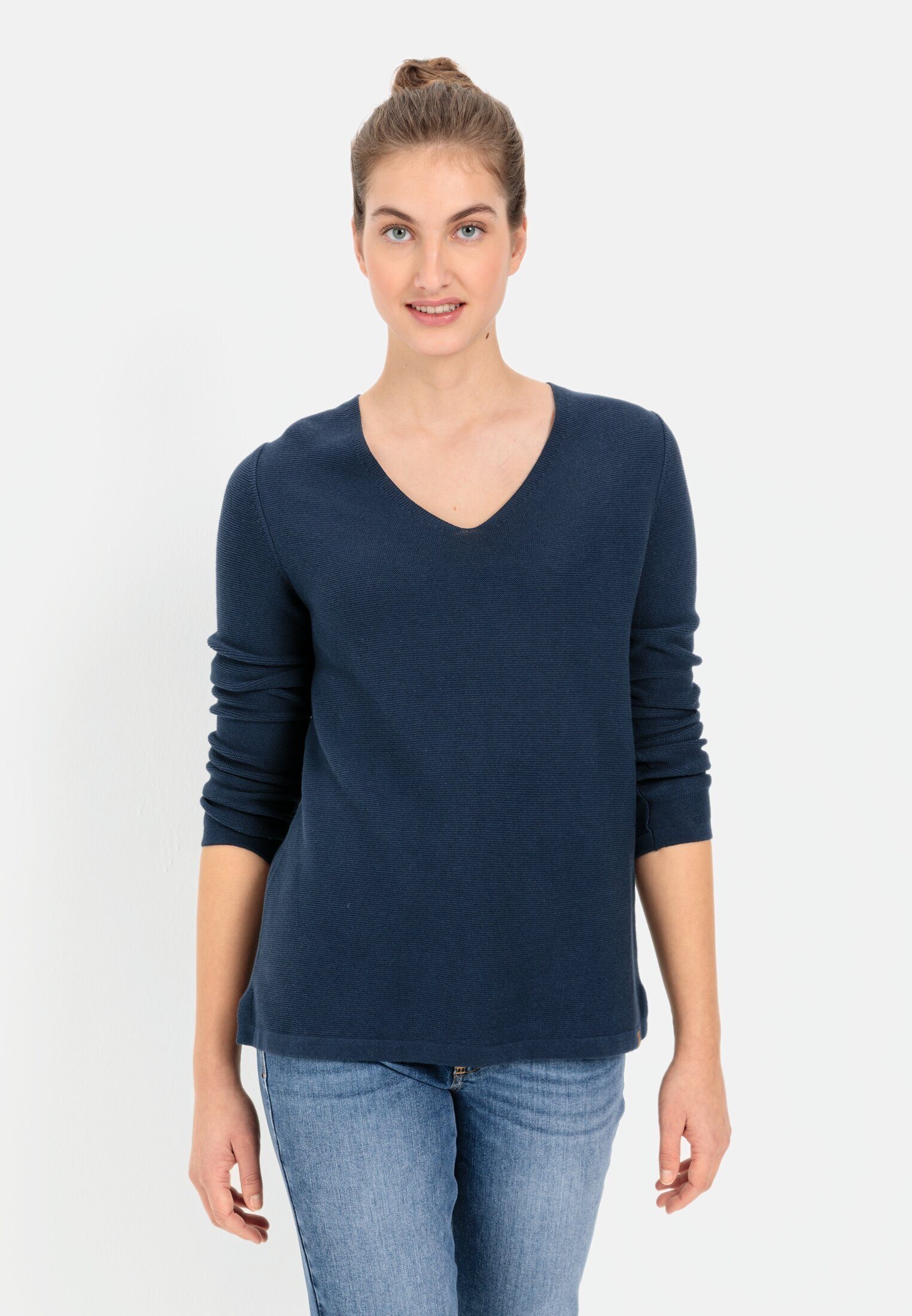 Strickpullover mit V-Ausschnitt