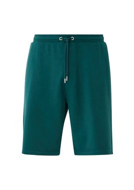 s.Oliver Bermudas Relaxed: Sweatpants mit Elastikbund Durchzugkordel, Garment Dye, Label-Patch