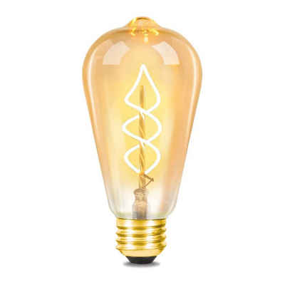 ZMH LED Edison Glühbirne Vintage Glühlampe Dekorativ ST64 Antike Bulb LED-Leuchtmittel, E27, 1 St., Warmweiß
