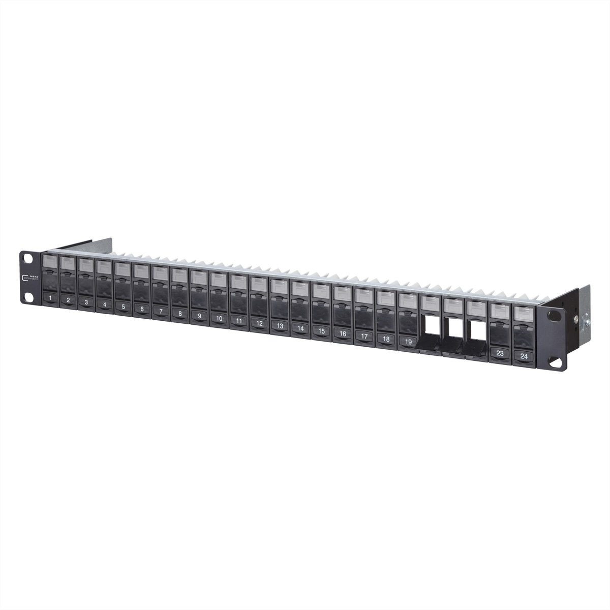 Keystone 19 Zoll Modulträger 1HE, 24 Port unbestückt Netzwerk-Panel