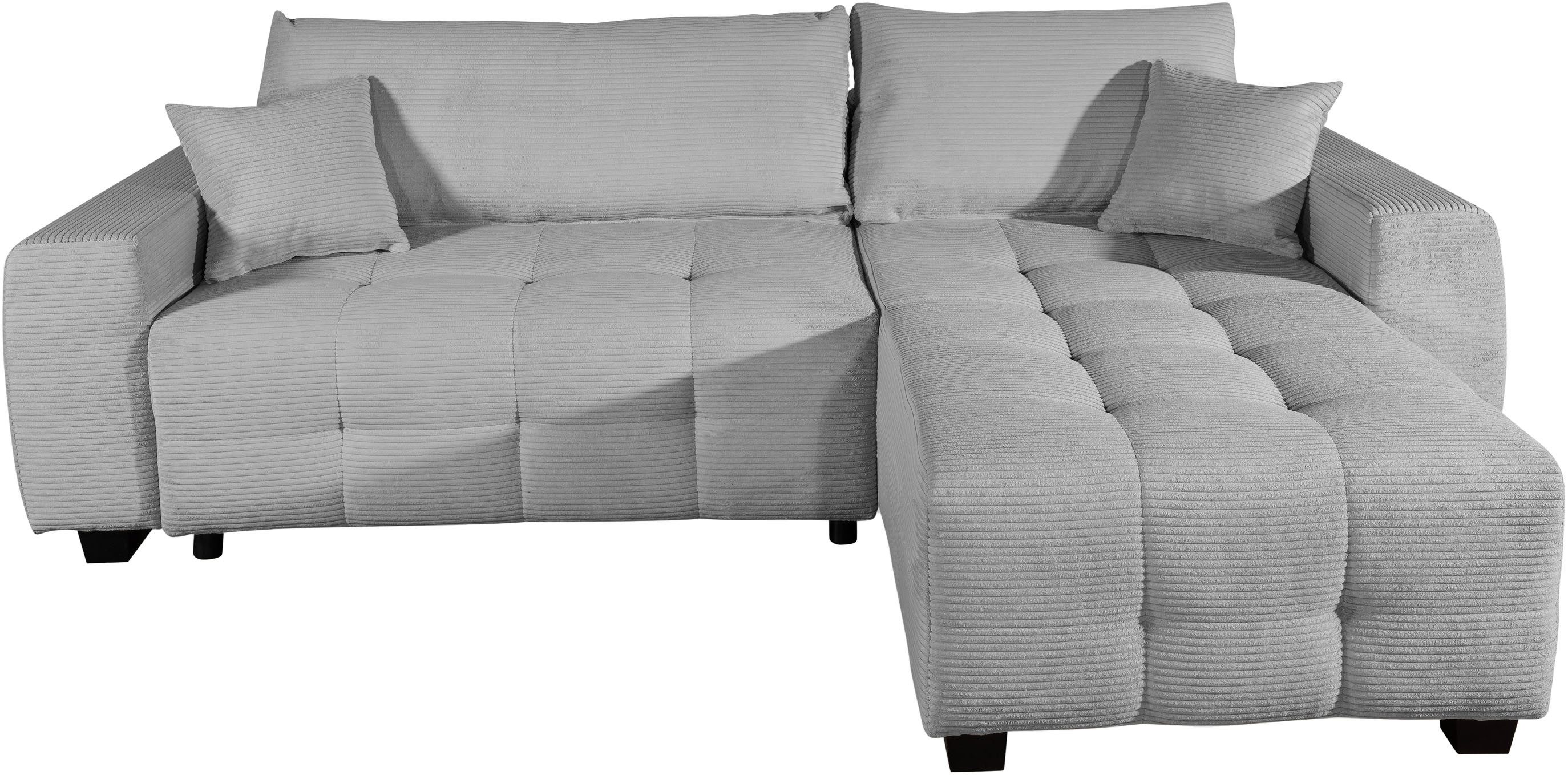 OTTO home Ecksofa Bella Couch L-Form, B: 234 cm - OTTO. Verlässliche Qualität., optional Schlaffunktion & Bettkasten, mit Zierkissen