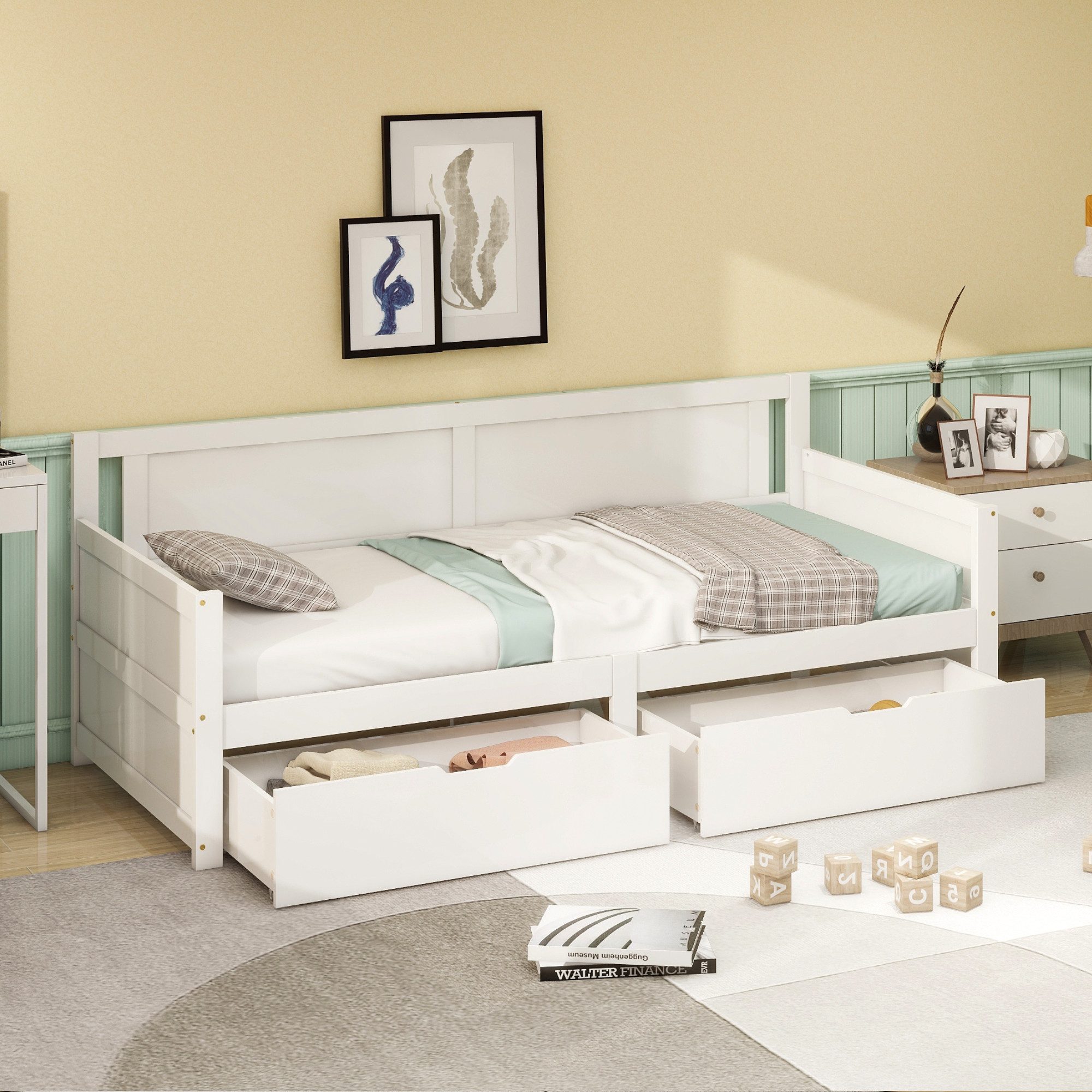 BlingBin Kinderbett Einzelbett, Multifunktionales Kinderbett, Stauraumbett, günstig online kaufen