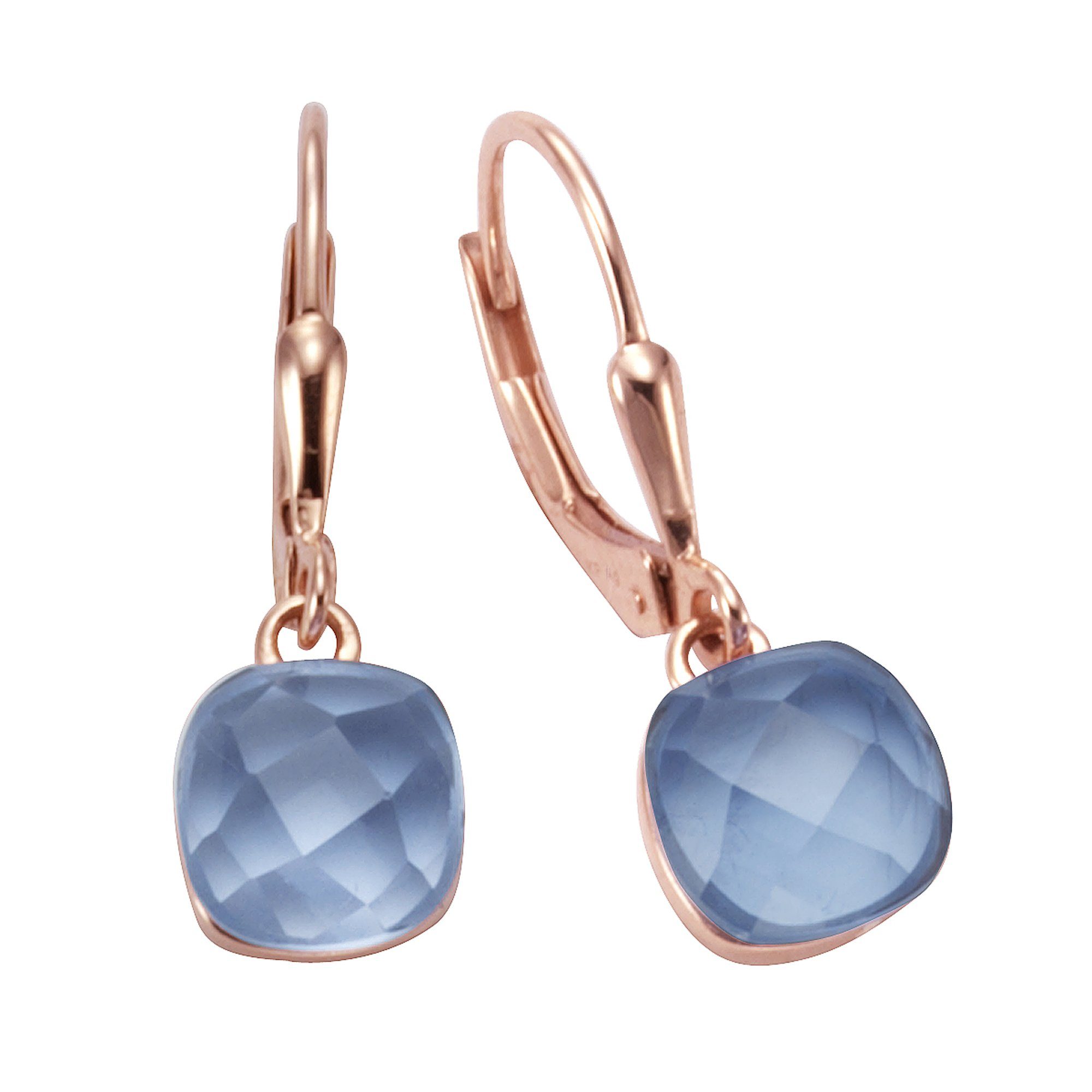 Jamelli Paar Ohrhänger »925/- Sterling Silber Quarz blau (beh)«, Ohrhänger  online kaufen | OTTO