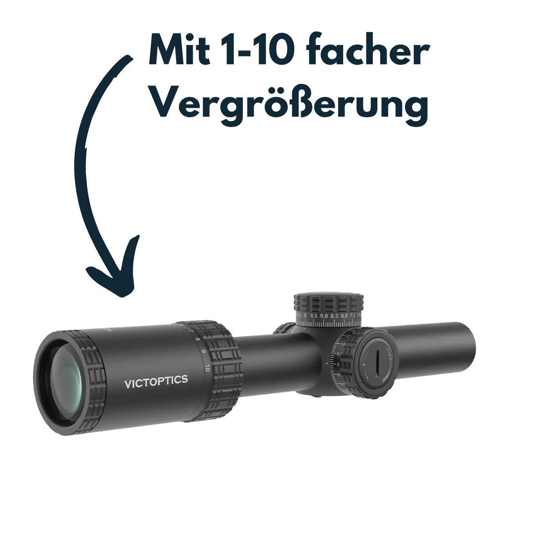 Vector Optics Victoptics OPSL39 S10 1-10x24I Zielfernrohr (Ideal für Jagd, Sport und Airsoft)