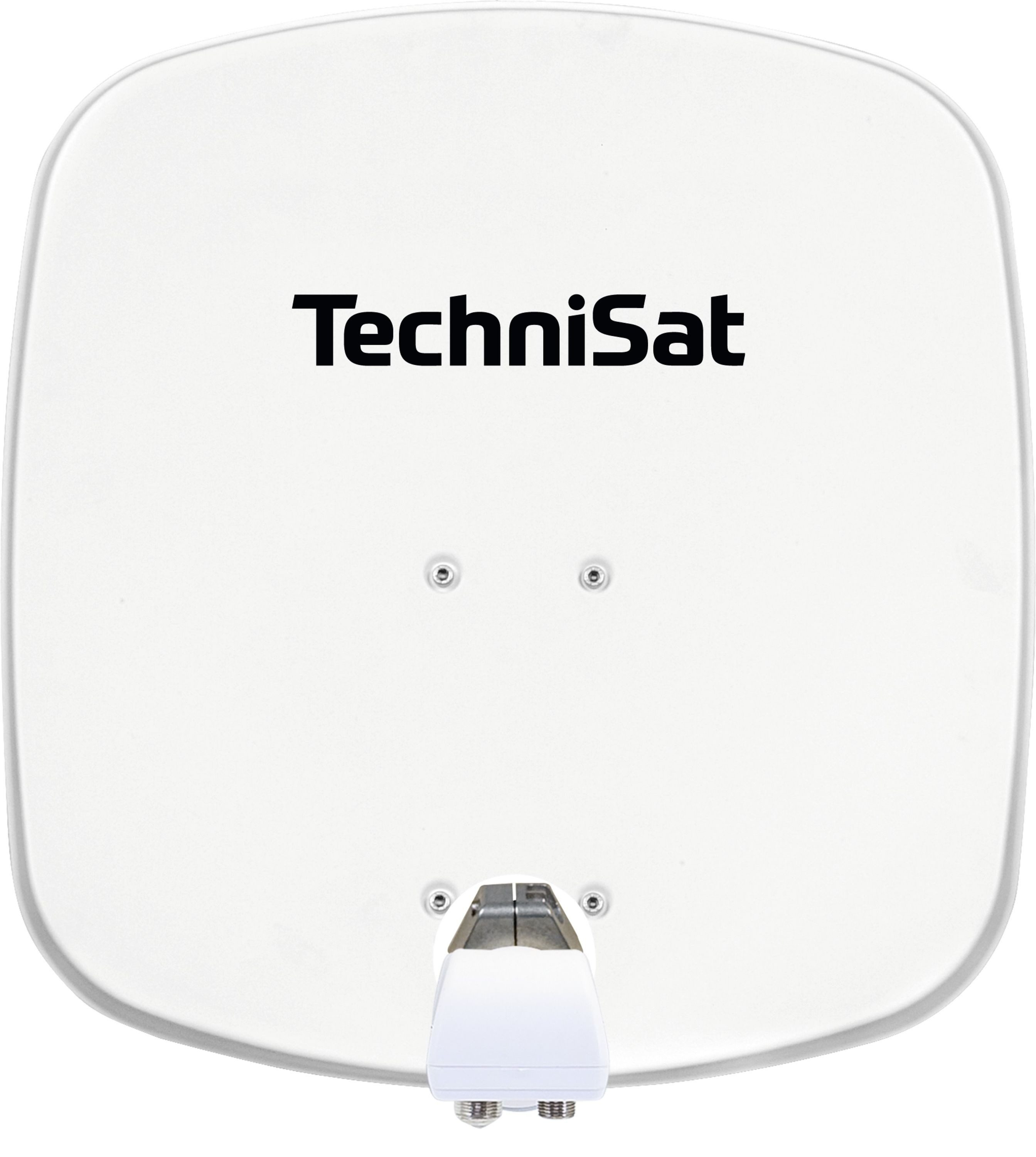 TechniSat DIGIDISH 45 mit Universal-Twin-LNB Sat-Spiegel (45 cm, Aluminium, Twin-LNB für 2 Teilnehmer, 1 Orbitposition, inkl. Wandhalterung)