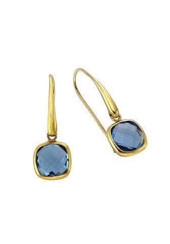 FASCINATION BY ELLEN K. Серьги »375/- Gelbgold Blautopas...