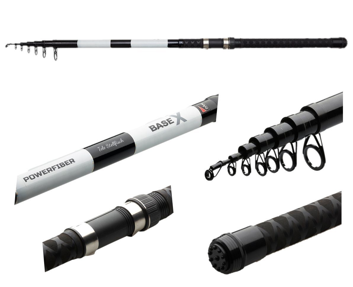 DAM Fishing Posenrute Base-X Tele Stellfisch 19'8'' / 6,00m 50-100g Stellfischrute, Leistungsstark