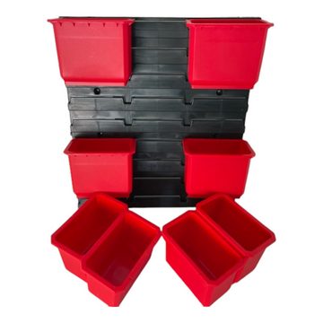 QBRICK System Werkzeugkoffer Container Set Nr. 2 Werkstattwand 39 x 35 cm mit 8 Behältern