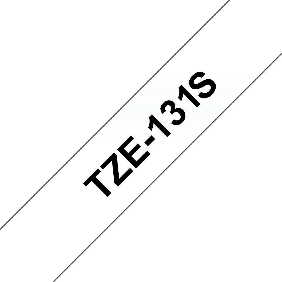 Brother Schriftband TZe-131S (lam) Schwarz auf Farblos 12 Tintenpatrone