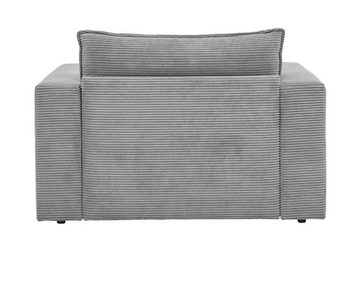 Furn.Design Loveseat Pesaro (XXL Polstersessel mit Cordbezug, Breite 125 cm), wahlweise mit Hocker