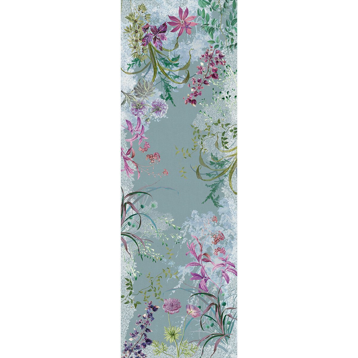 Garnier Thiebaut Tischläufer Tischläufer Ombres boisées Givre 50x155 cm, bedruckt
