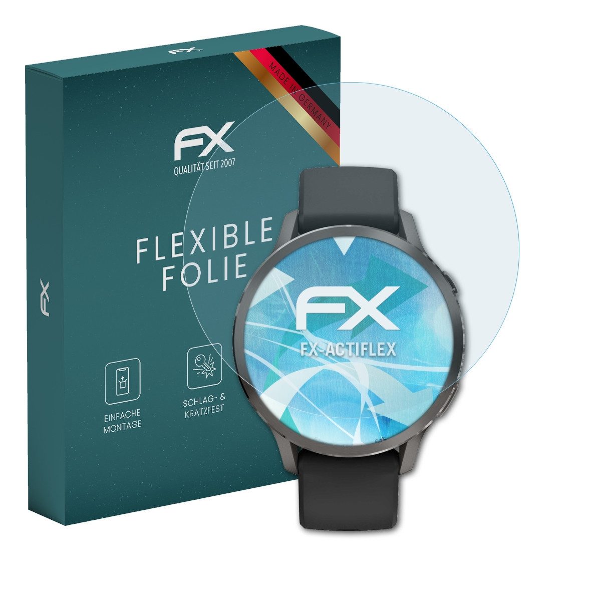 atFoliX Schutzfolie Displayschutzfolie für Garmin Venu 4 41 mm, (3 Folien), Ultraklar und flexibel