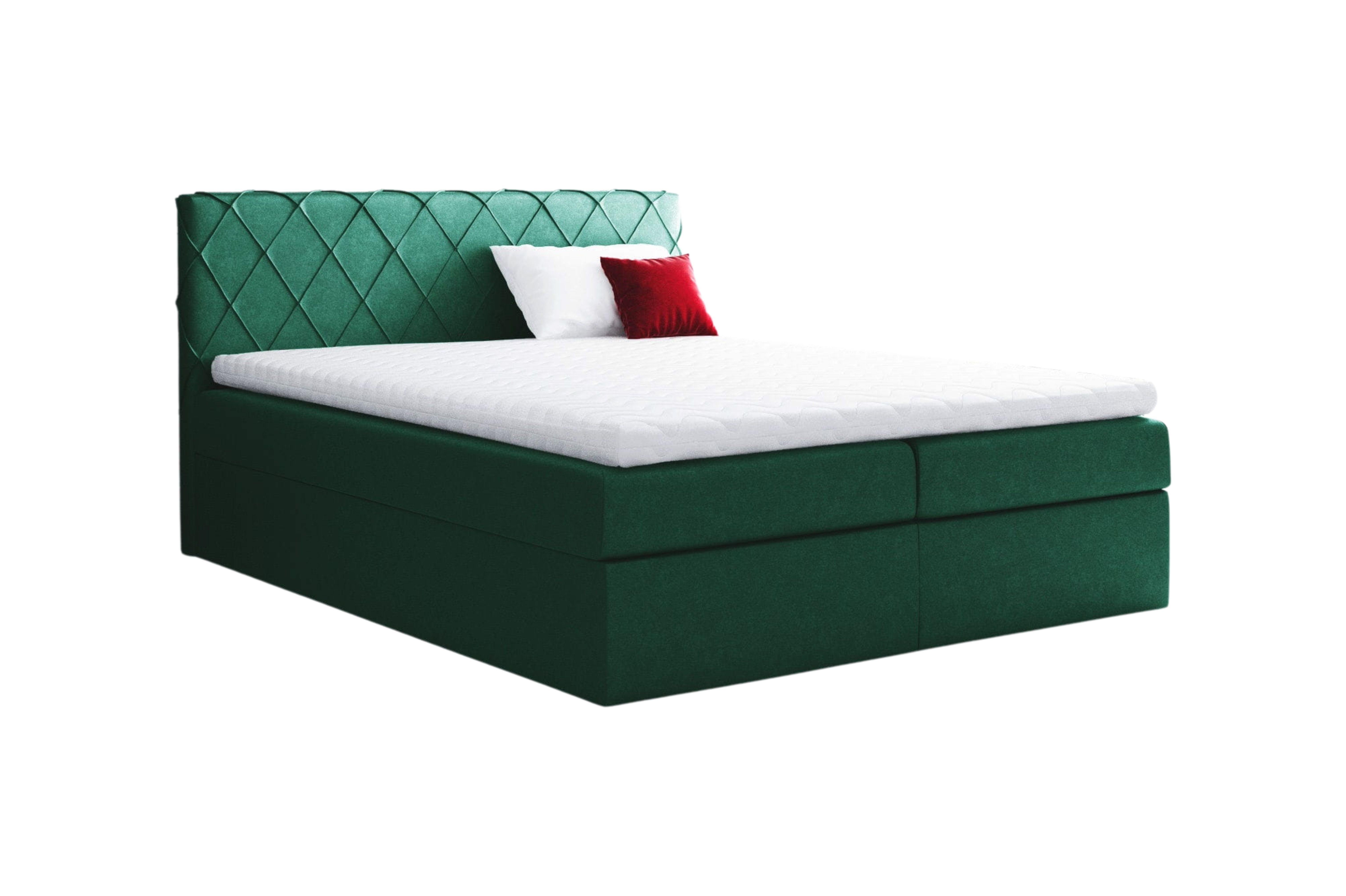 MF Design Boxspringbett Boxspringbett PAROS mit Bettkasten und Federautomatik, Vorhanden