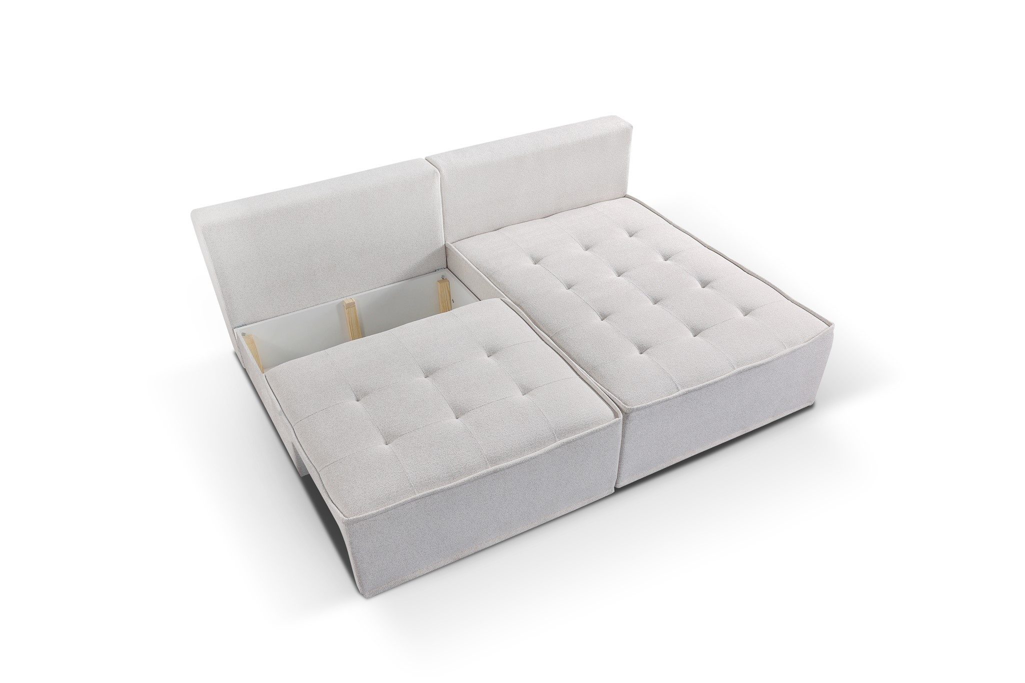 Fun Möbel Ecksofa Schlafsofa AMALIA Stoff Raven, Rundumbezug, inkl. Bettkasten