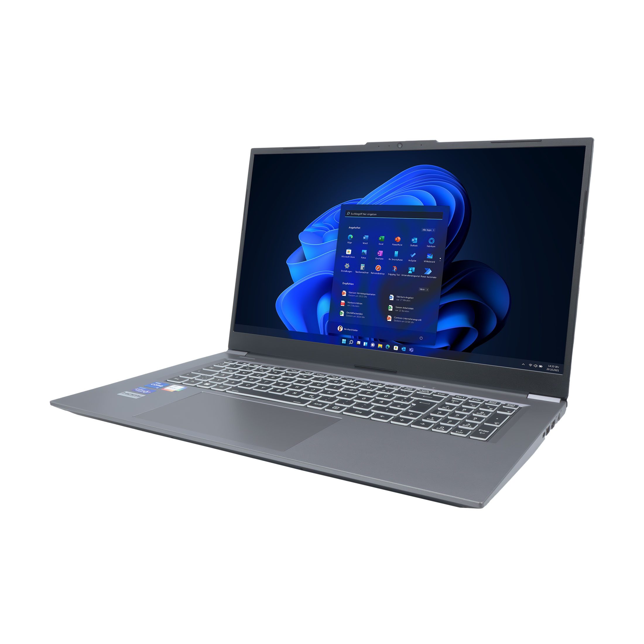 TERRA 1717R - 17,3" Full-HD - Intel Core i5 1334U Notebook (43.94 cm/17.3 Zoll, Intel Core i5 1334U, Iris Xe Graphics, 8 GB, 500 GB SSD, Notebooktasche)