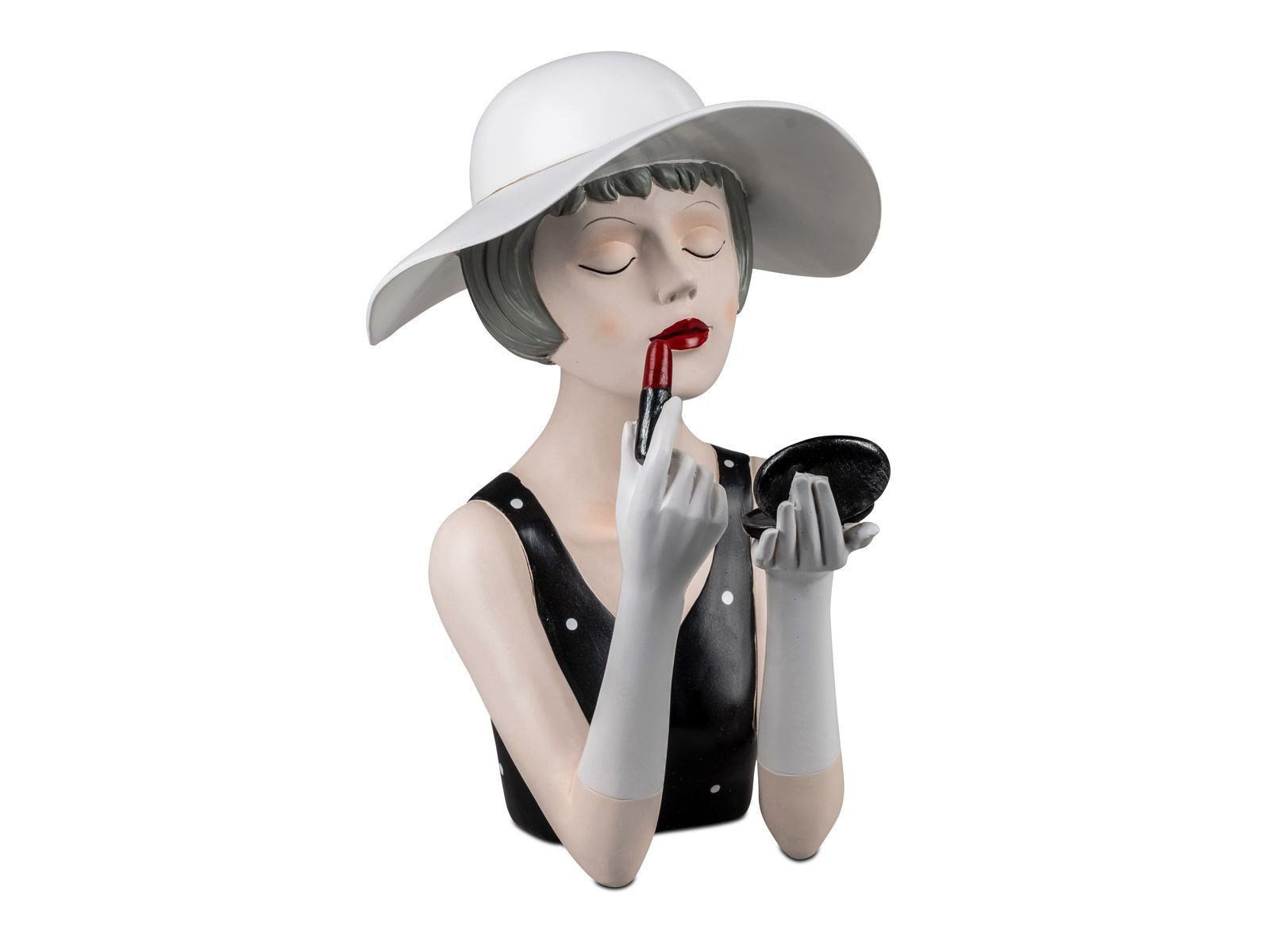 formano Dekofigur Deko-Büste Dame mit Lippenstift Handbemalt Bunte Skulptur günstig online kaufen