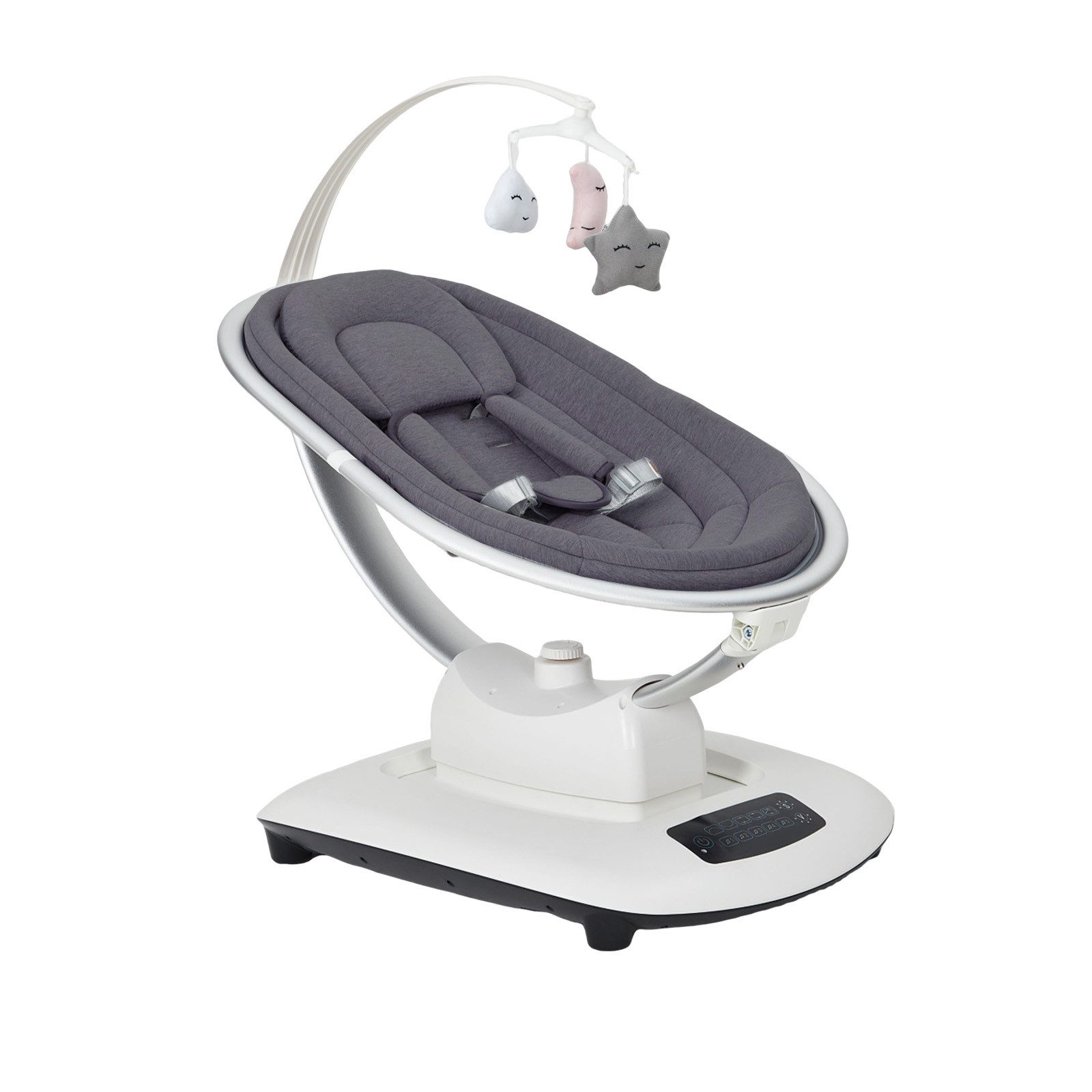 GarveeMore Babywippe elektrische Babyschaukel mit Spielzeugbügel, bis 6 Monate & 18 kg, 5 Schaukelmodi + 5 Schlaflieder, höhenverstellbar, waschbar