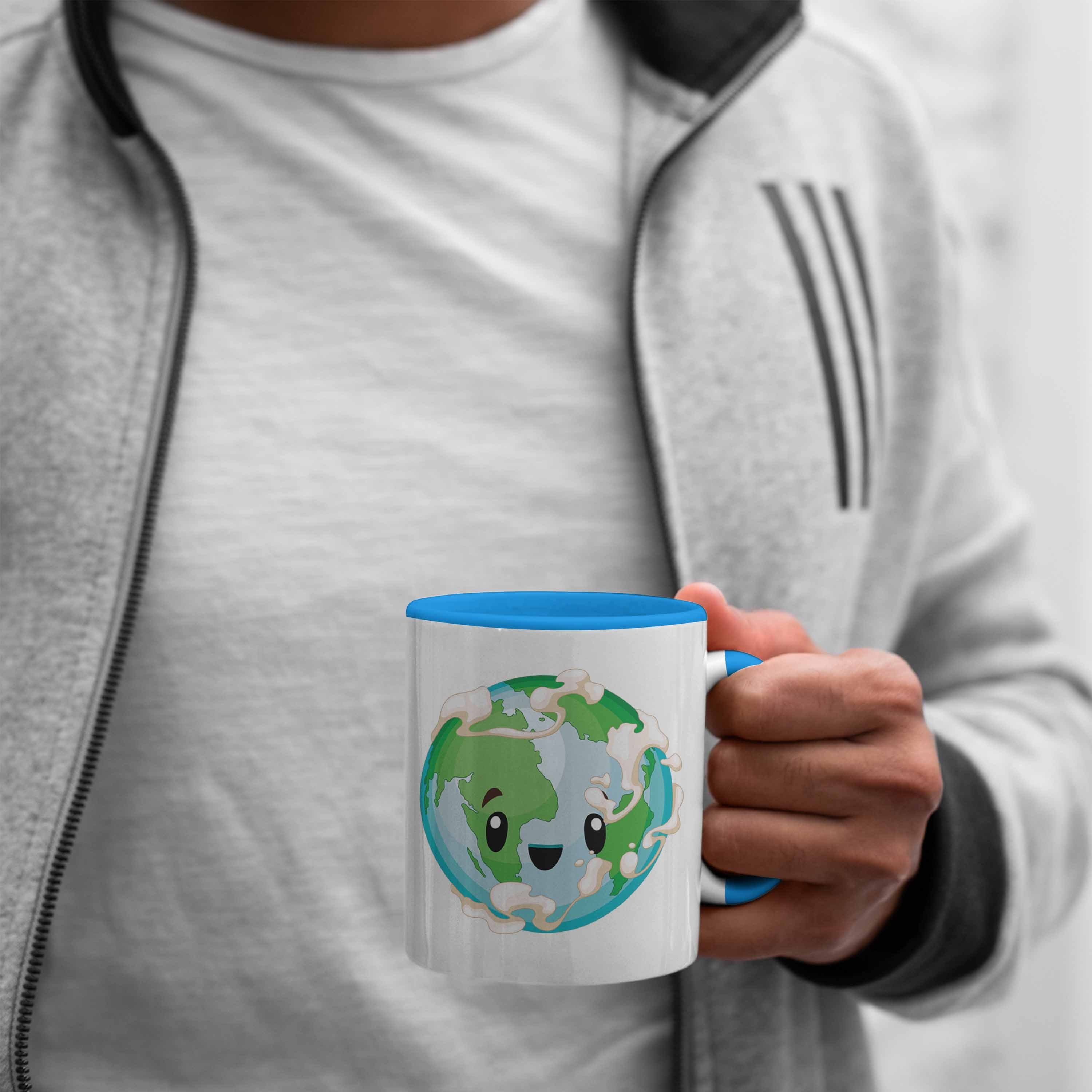 Tasse Geschenk Umweltschutz-Fans Trendation Tasse Umweltbewusste Blau Save für the Earth