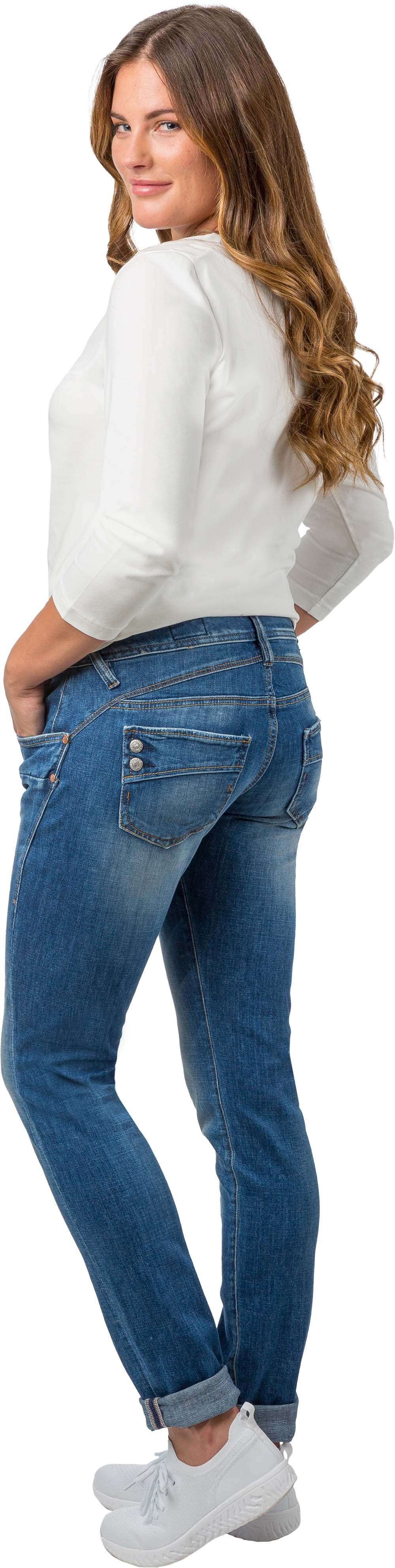 Herrlicher Stretch-Jeans Piper Slim Organic Denim Cashmere aus Bio-Baumwolle