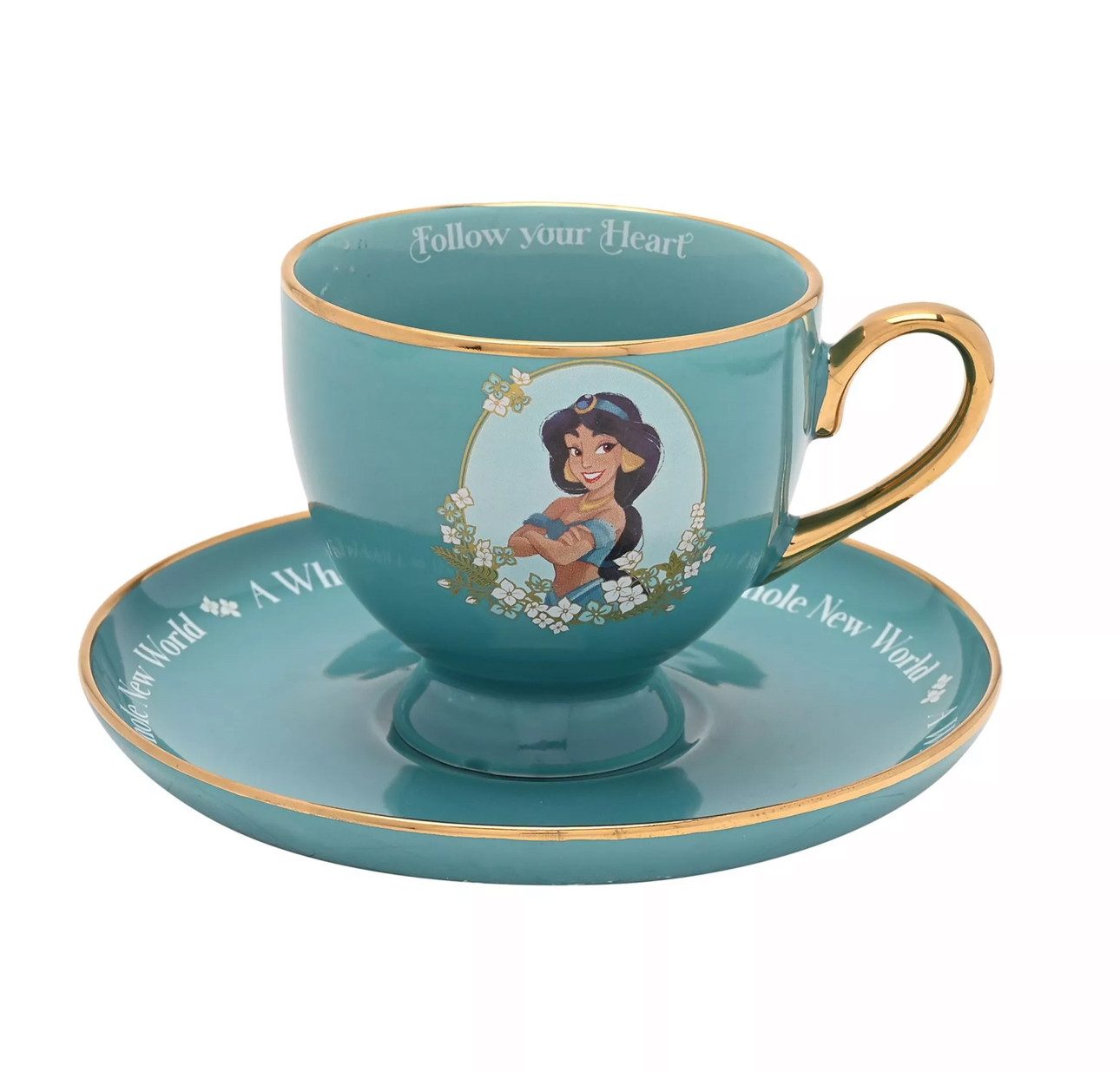 Disney Tasse Jasmin Aladdin Prinzessin Kaffeetasse Tee + Untersetzer Disney Store