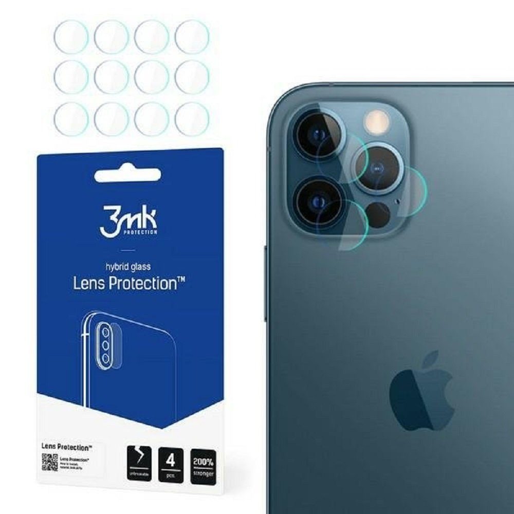 3MK Schutzfolie [ 4er Pack ] 3MK FlexibleGlass Lens kompatibel mit iPhone  12 Pro Max Hybridglas Kameraglas Linse Schutzglas Kamera