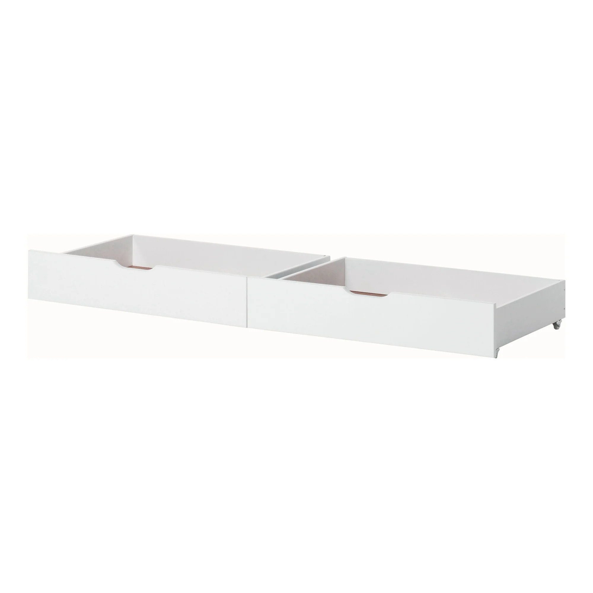 Hoppekids Bettschubkasten Schubladenset für 70x160 cm Betten Weiß