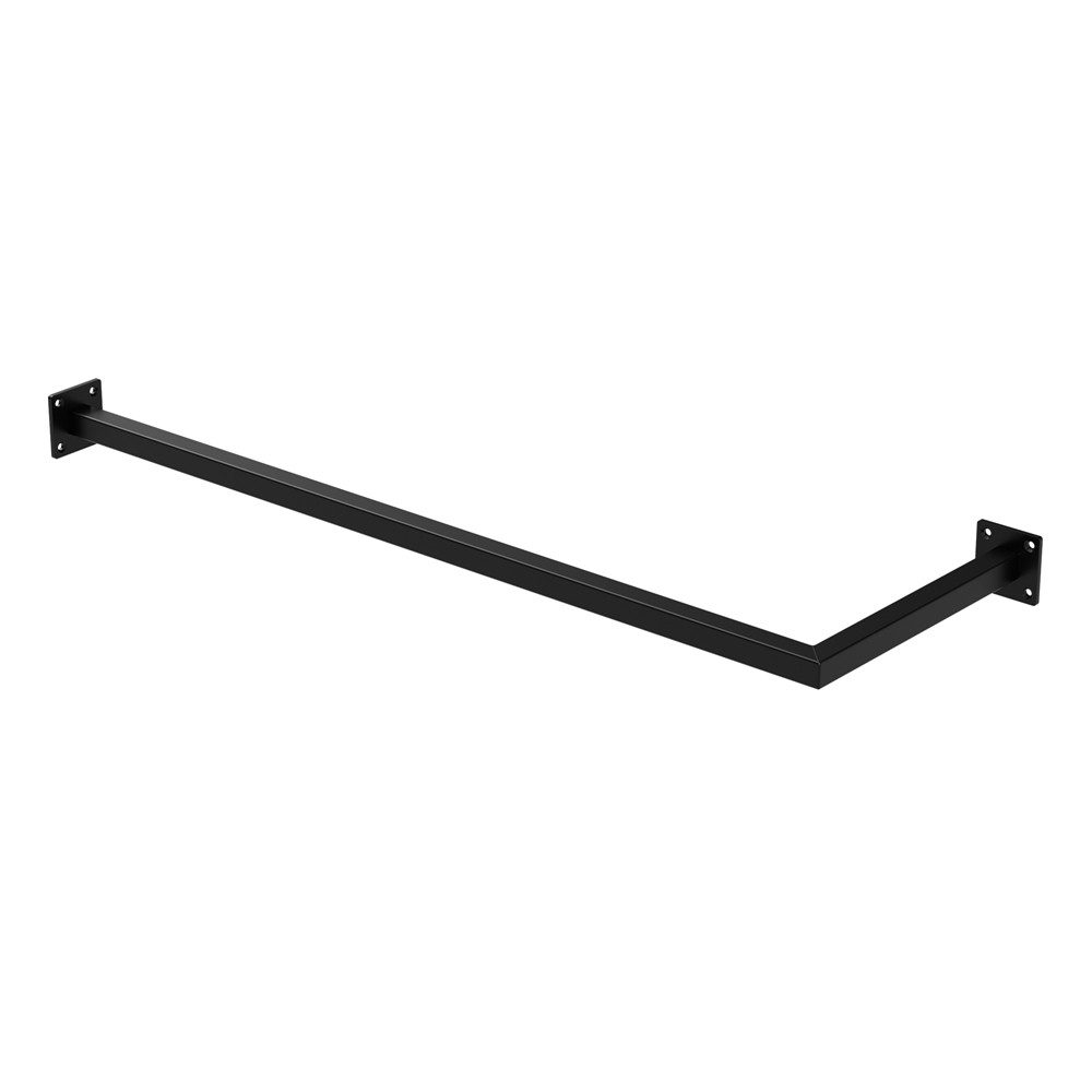 ML-DESIGN Kleiderstange Kleiderständer Übereck für die Wand aus Stahl rostfrei L-Form (1 St), Garderobenstange 90x30cm Schwarz L-Form Kleiderständer Kleidergestell