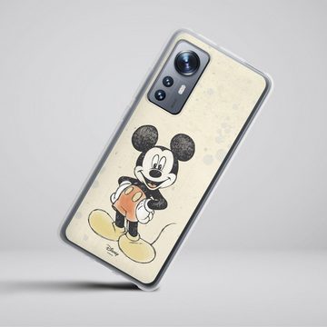 DeinDesign Handyhülle Offizielles Lizenzprodukt Mickey & Minnie Mouse Wasserfarbe, Xiaomi 12 5G Silikon Hülle Bumper Case Handy Schutzhülle