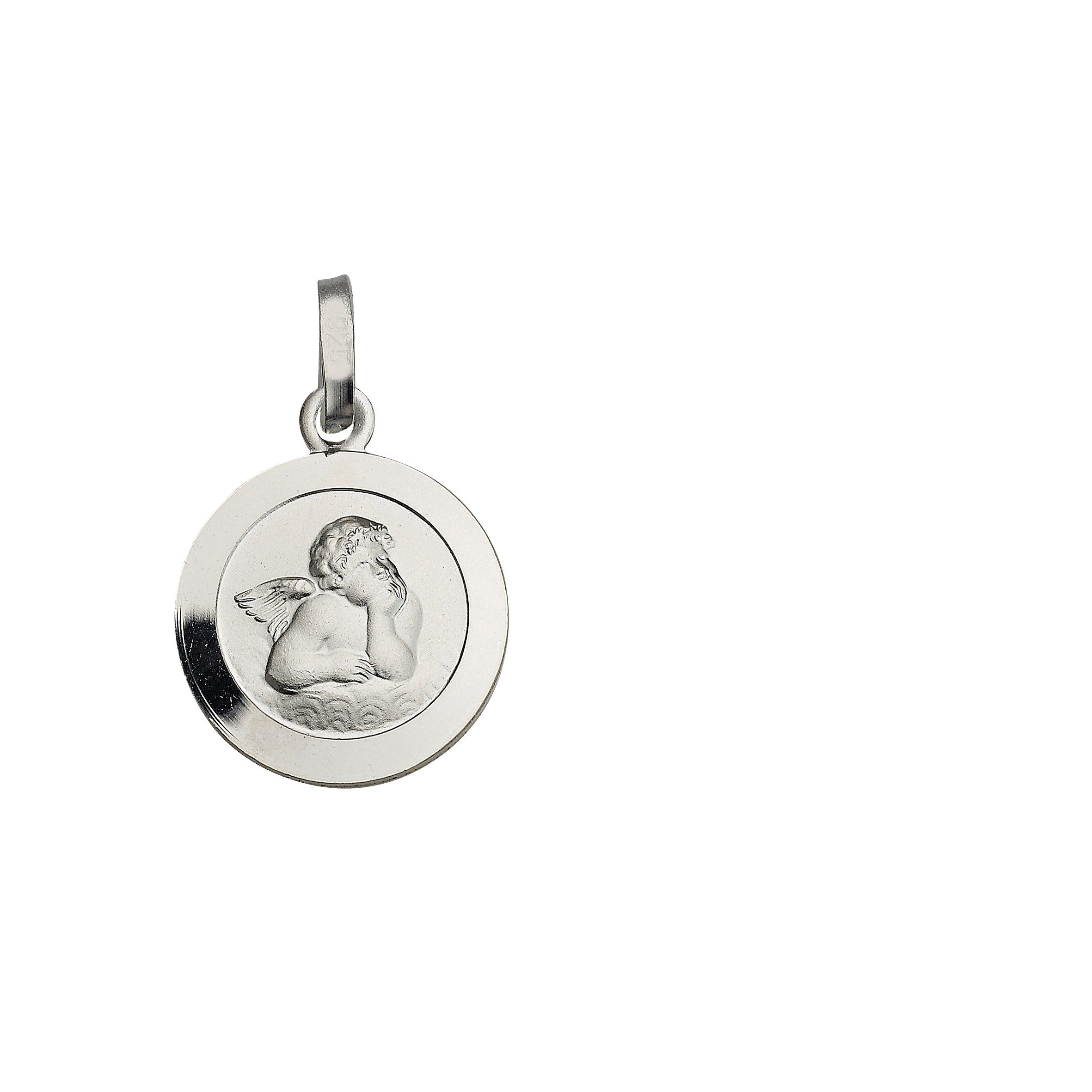 Firetti Kettenanhänger Schmuck Geschenk Silber 925 Halsschmuck Anhänger Kreis mit Engelmotiv
