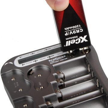 kraftmax Batterietester Batterietester V2 Professional - Universal Batterie und Akku Testgerät, (1 St)