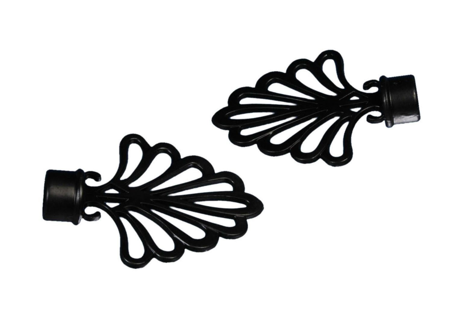 Liedeco Gardinenstangen-Endstück FÃ¤cher, Gardinen, (Set, 2-St), günstig online kaufen