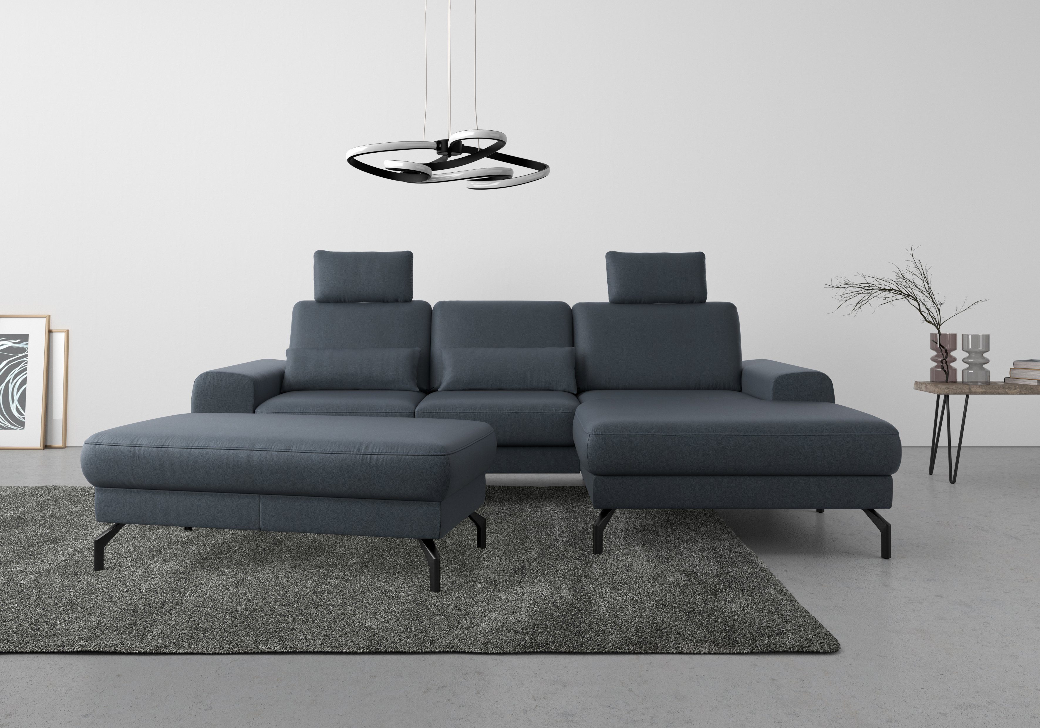 sit&more Ecksofa Cinturo, inklusive Sitztiefenverstellung und Federkern, Sitzhöhe 48 cm | Ecksofas