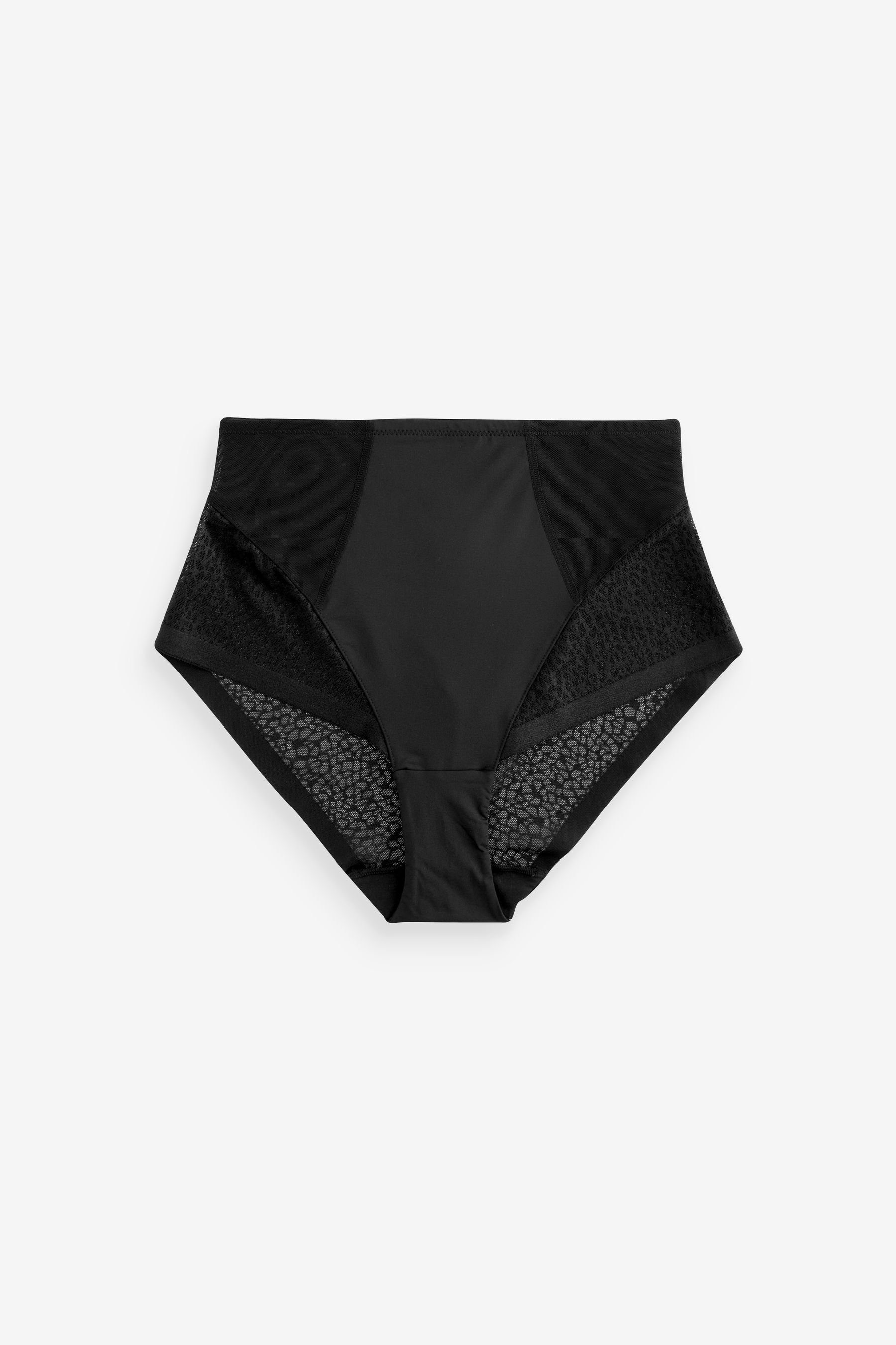 High-Waist-Slip Bauchkaschierende Slips, Annimalprint, hohes Bein