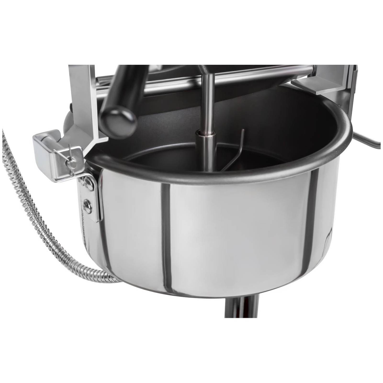 Royal Catering Popcornmaschine 5kg/h Popcornmaker mit Wagen Popcornautomat 1500 W Rot Retro Profi