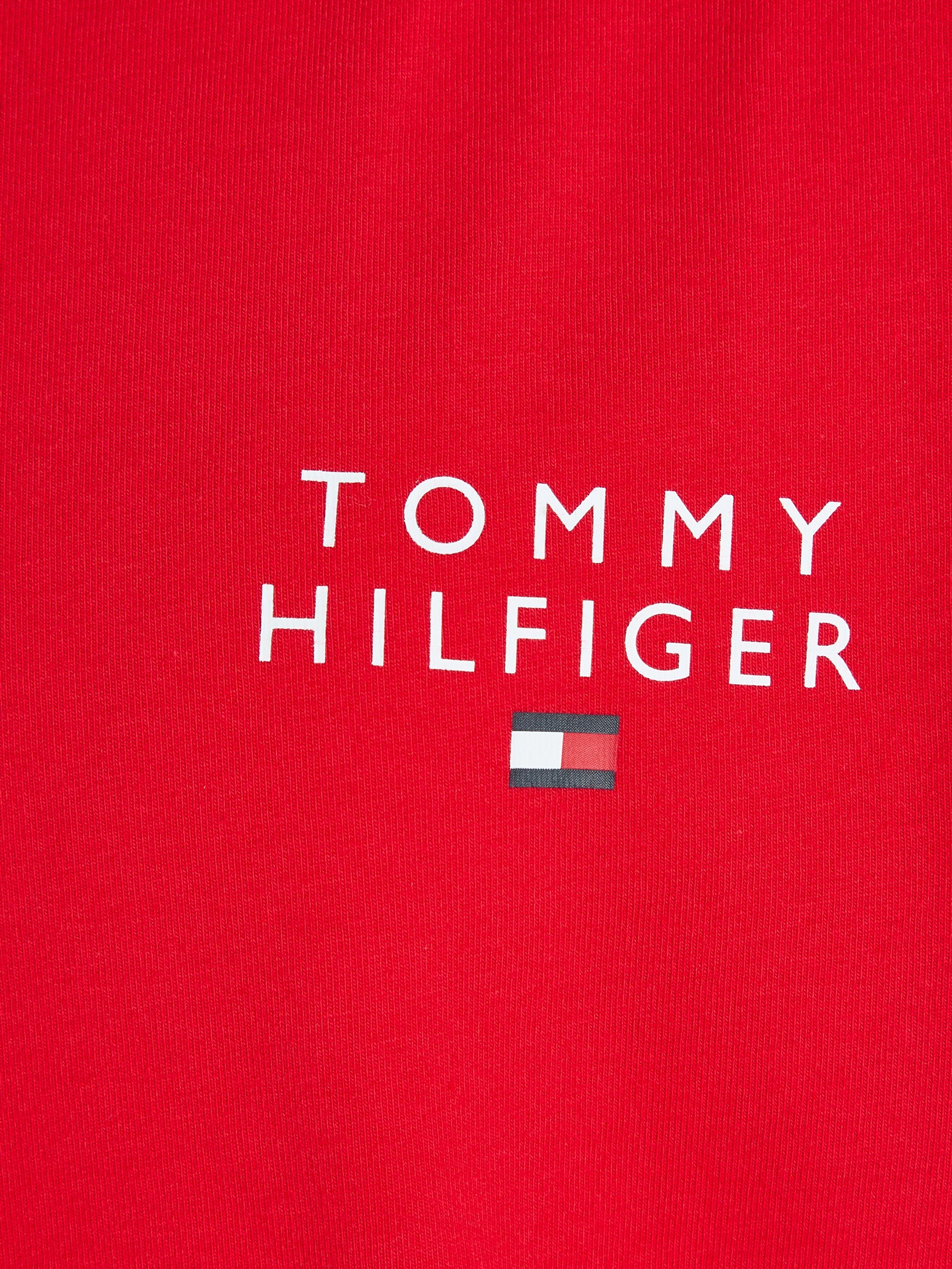 mit Tommy PJ Underwear Schlafanzug Hilfiger LONG SET (2 LS Branding Hilfiger PRINT Tommy PANTS tlg)