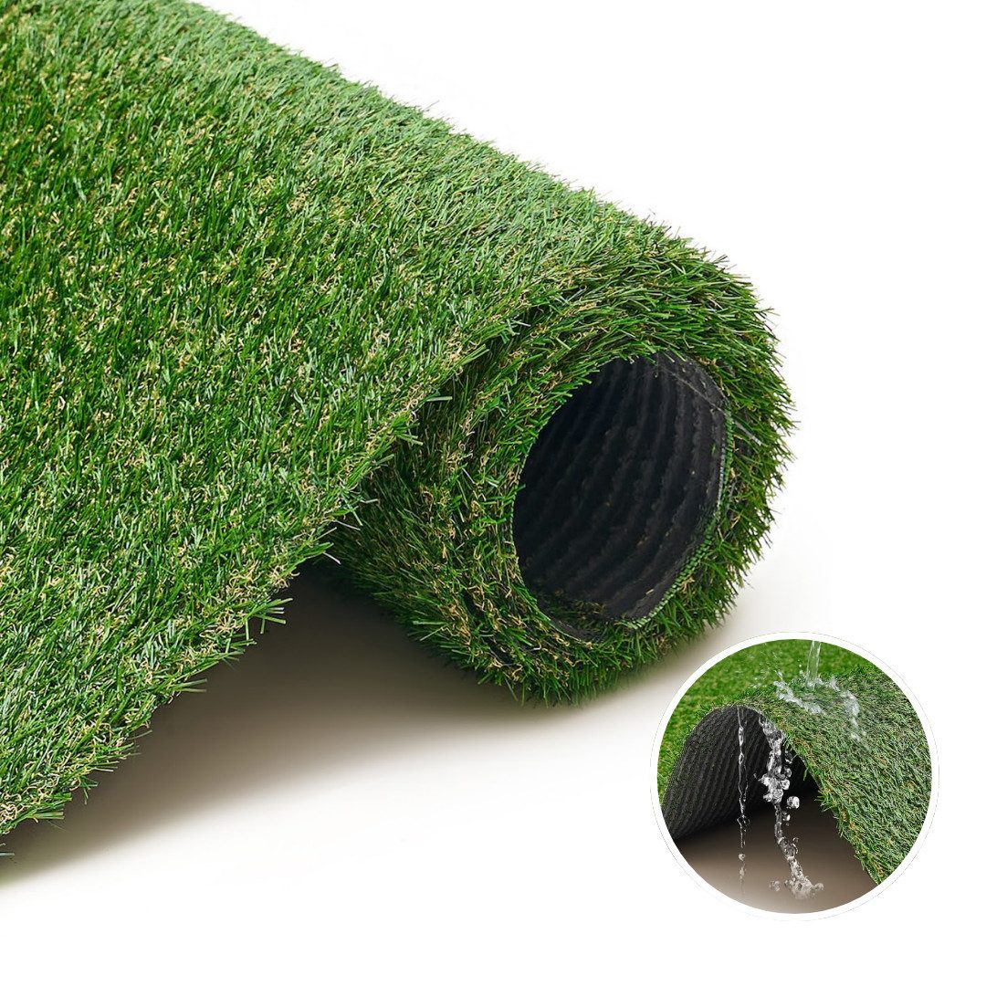 Tapiso Kunstrasen CANYOO 20, rechteckig, Höhe: 20 mm, wetterfest, Kunstrasen Teppich für Balkon & Terrasse