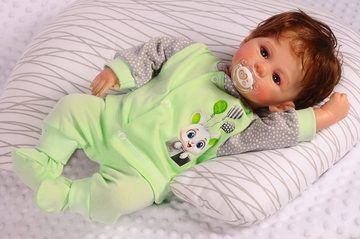 La Bortini Langarmshirt & Hose Baby Anzug 3Tlg Hemdchen Mütze Hose 44 50 56 62 68 74 aus reiner Baumwolle