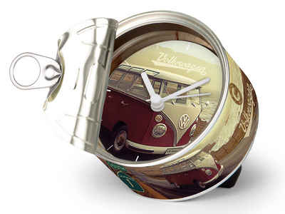 VW Collection by BRISA Tischuhr Tischuhr Vintage Volkswagen Uhr magnetischer Wecker im Bulli Highway Design