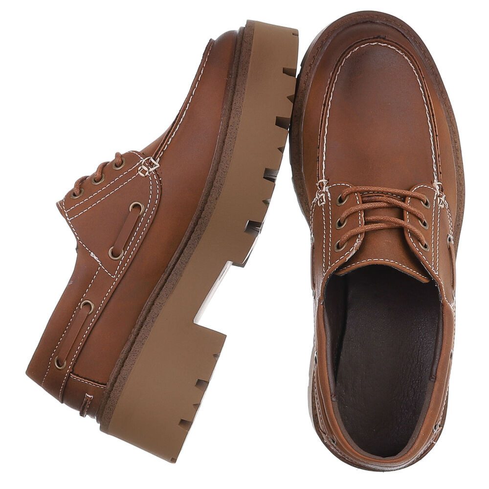 Ital-Design Komfortabler Schuh mit profilierter Sohle für Damen Schnürschuh günstig online kaufen