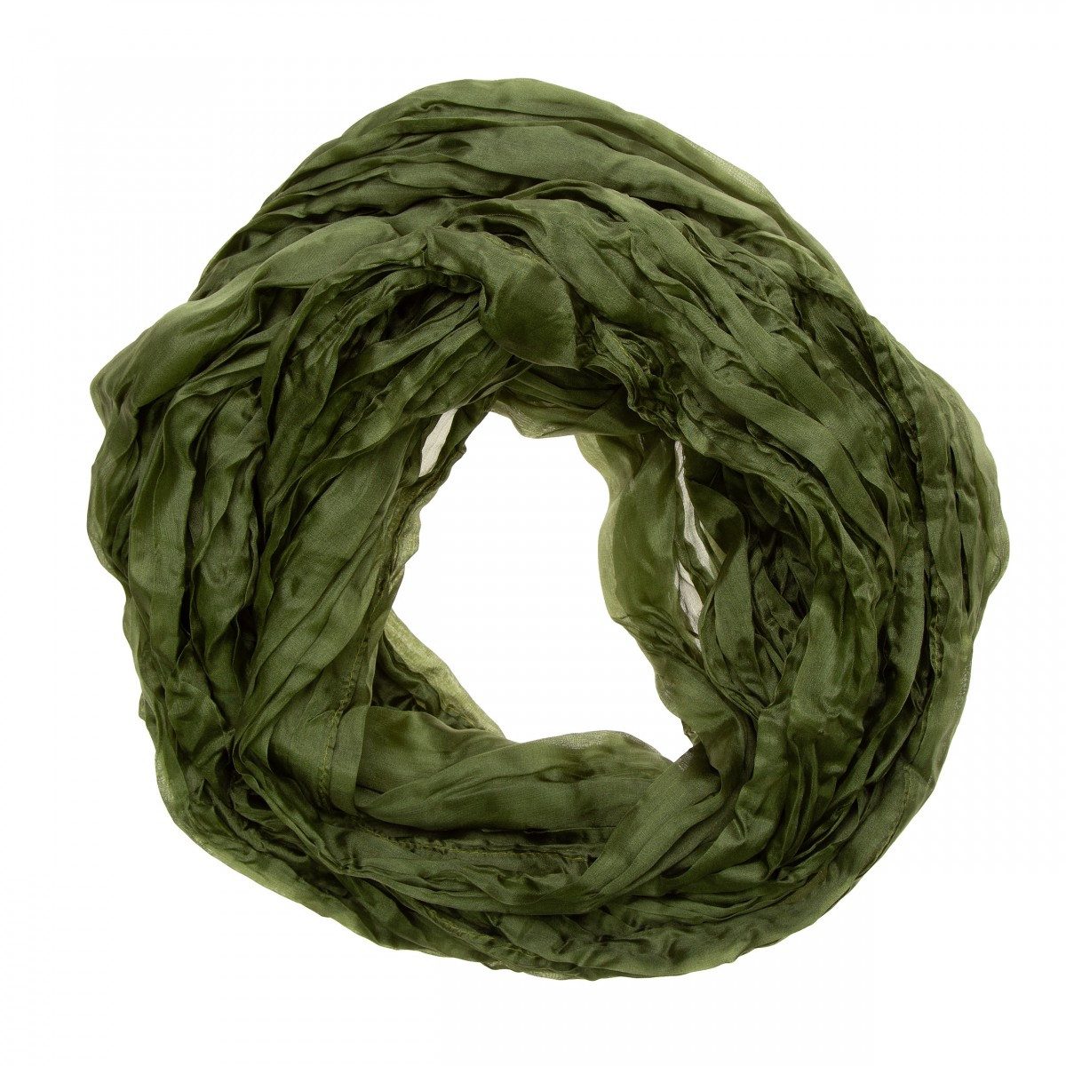 Seidenschal Knitterschal Halstuch Schal Crashschal einfarbig